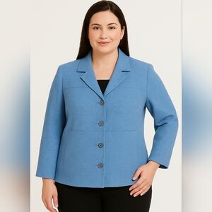 Henry Lee Blue Women's Blazer Jacket Size 14